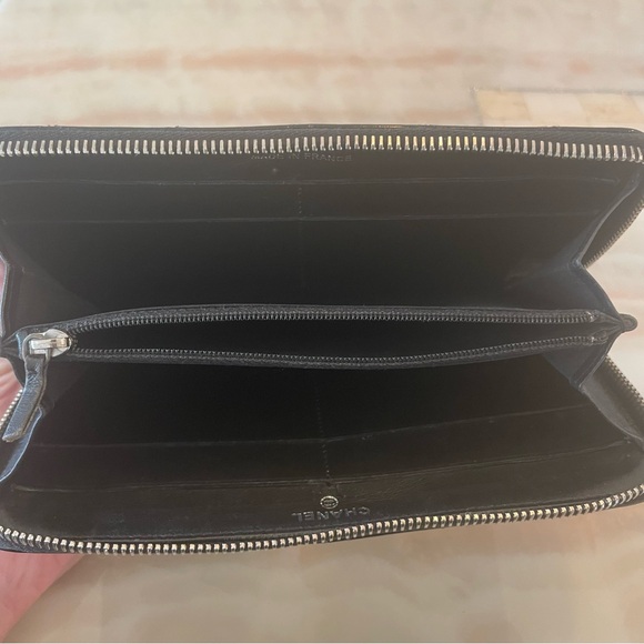 Chanel Quilted Patent Brilliant Zip Around Wallet Black - Picture 14 of 14